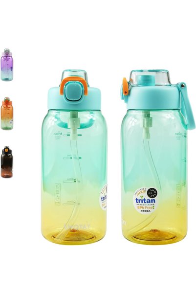 Generic Sports Water Bottles 1L/1.5L/2L With USA Tritan Material 100% BPA Fre...