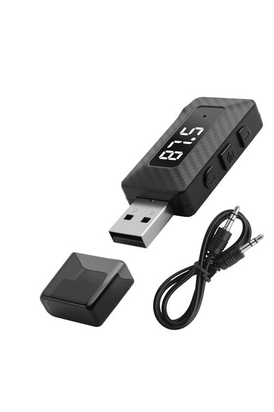 SYOSI محول بلوتوث USB لنظام الصوت في السيارة، جهاز إرسال واستقبال لاسلكي 5.3 ...