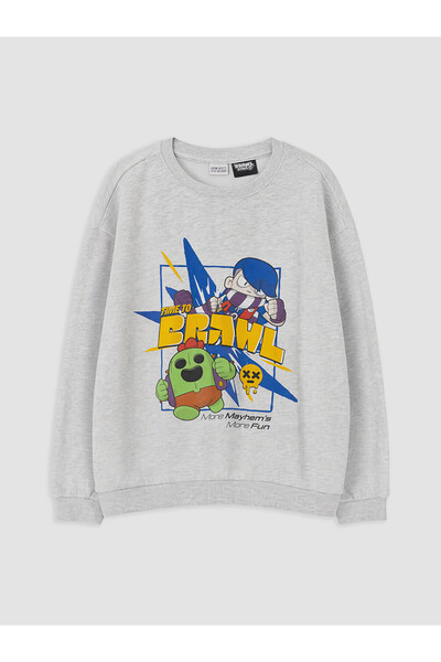 LC Waikiki Özmarka New Season Gray Boys' Sweatshirt