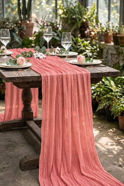 Soft Kare Bohemian Tulle Runner Tablecloth – Elegant Sophistication and Moder...