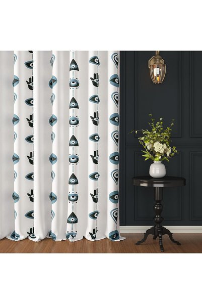 Generic Curtains 7 Feet Long 1 Piece 100% Cotton Door Curtains Canvas Fabric ...
