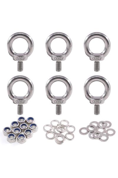 Generic 36Pcs 304 Stainless Steel M8 Male Thread Machinery Shoulder Lifting R...
