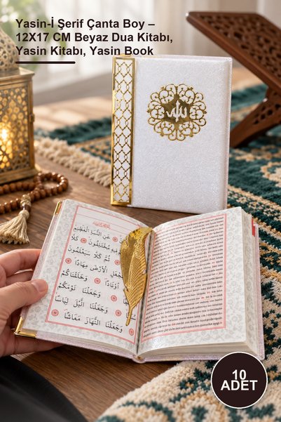 Yenilig 10 Yasin-İ Şerif Bags - 12X17 cm White Prayer Book, Yasin Book, Yasin...