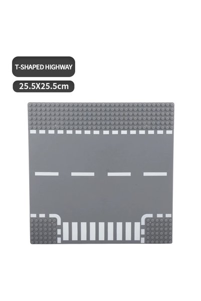 Choice T shape Classic Building Block Base Plate City View Traffic Road Figur...