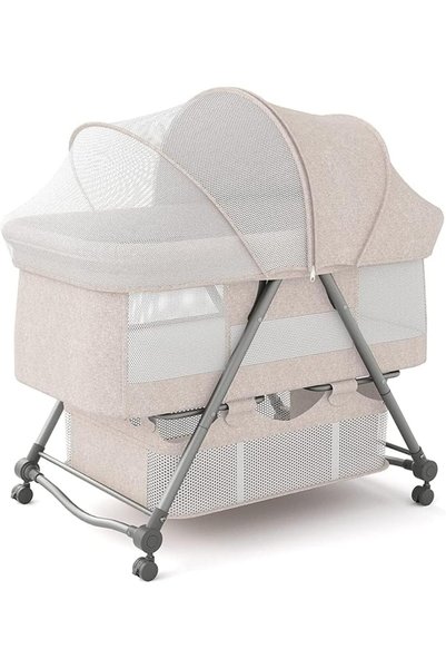 CENXI Portable Movable Crib, Foldable, Baby Bassinet with Mosquito Shade Net,...