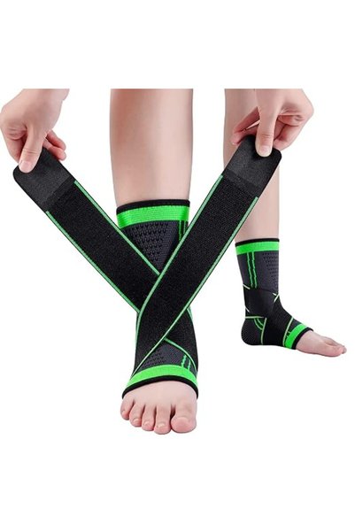 GENERAL Ankle Support Brace,2pcsElastic Ankle Compression Sleeve with Adjusta...
