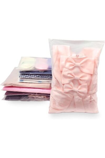 TERRIFI 10 Pcs Frosted Clothes Packaging for Shipping, Frosted Zipper Plastic...