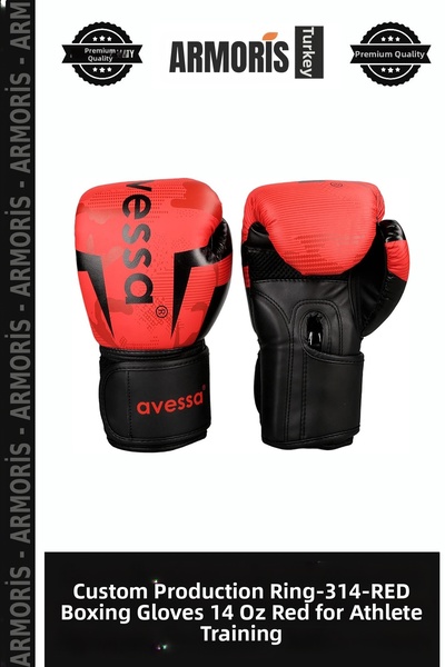 Armoris إنتاج خاص RING-314-RED قفازات ملاكمة 14 أونصة باللون الأحمر للتدريب ا...