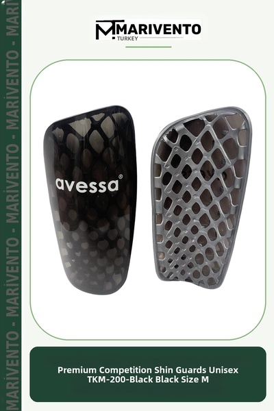 Generic Brand واقي ساق فاخر للمنافسات الرياضية للجنسين TKM-200-BLACK أسود مقاس M