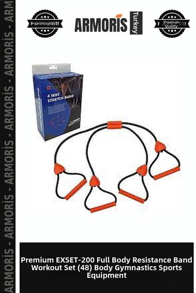 Armoris Premium Exset-200 Whole Body Resistance Band Exercise Set (48) Size T...