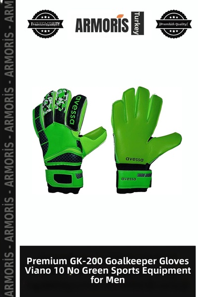 Armoris قفازات حارس المرمى الممتازة GK-200 Vıano 10 No Green Game Sports Mate...