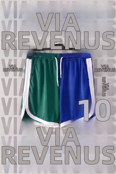 Vordevia Number 10 Printed Jersey Sports Training Shorts with Piping Detail
