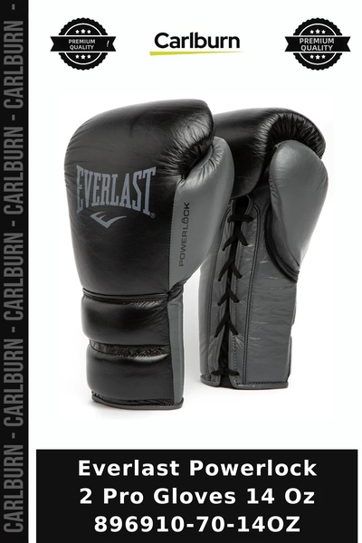 Carlburn Premium Everlast Powerlock 2 Pro Gloves, 14 Oz, 896910-70-14oz, Powe...