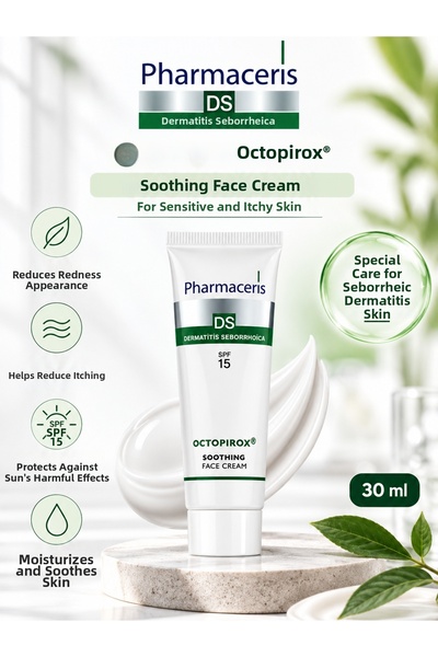 Pharmaceris Octopirox Spf 15 30 ml and Soothing Moisturizer for Dry Skin.