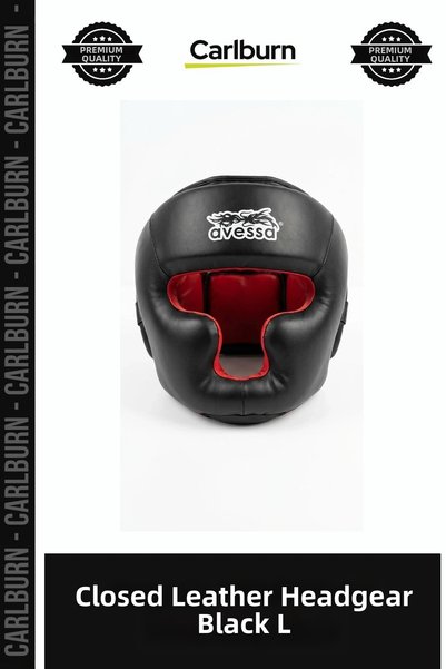 Carlburn Special Series Closed Helmet, Faux Leather, Black, Size L, Travel Ge...