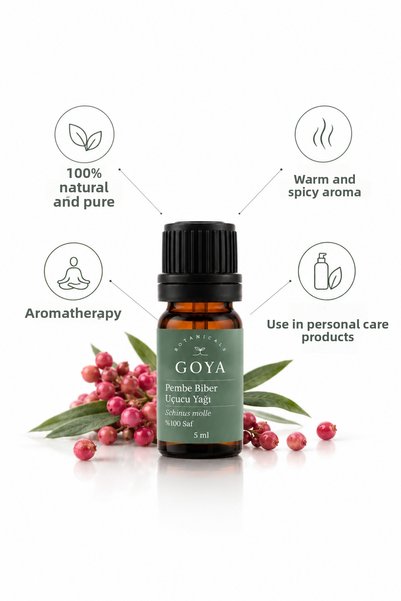 Goya Botanicals Pink Pepper Essential Oil |   5 ml - 100% Pure and Natural.