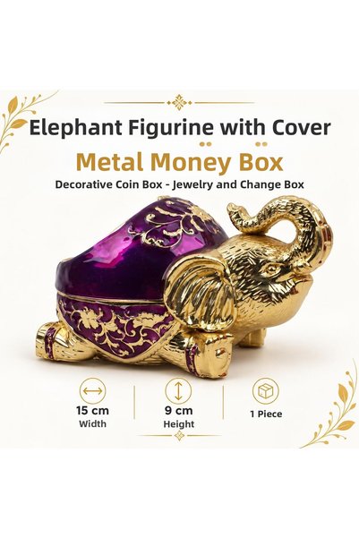 e-life shop Luxury Alloy Metal Figurine Decorative Ashtray with Lid, 15 cm Me...
