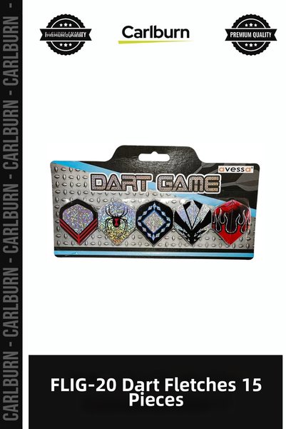 Carlburn Special Edition FLIG-20 Dart Wings, 15-Piece Game Set with April Att...