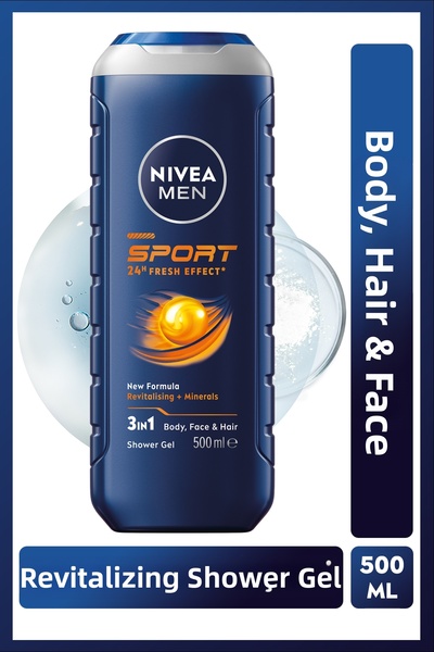 NIVEA Men Sport - Hair and Body Shampoo for Men 500 ml