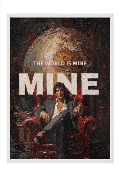 Postifull "The World is Mine" Poster – White-Framed Artwork No. 160519
