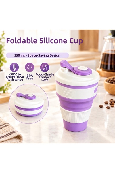 Hane216 Collapsible Silicone Coffee and Tea Cup, Portable Travel and Camping ...