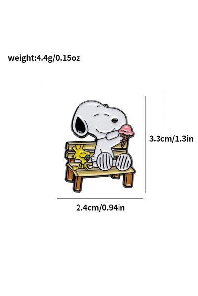 Choice9 Bandai Cartoon Brooches Snoopy Cute Anime Dog Cartoon Enamel Pins - C...
