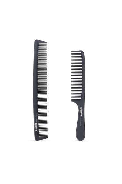 Choice Black Brainbow 2pc Hair Comb Anti-static Carbon Hair Brush Professiona...