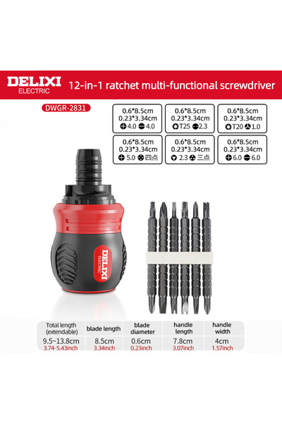 Choice 13 IN 1 Screwdriver Set of 13 Pieces, Ratchet Set, Multi-functional Cr...