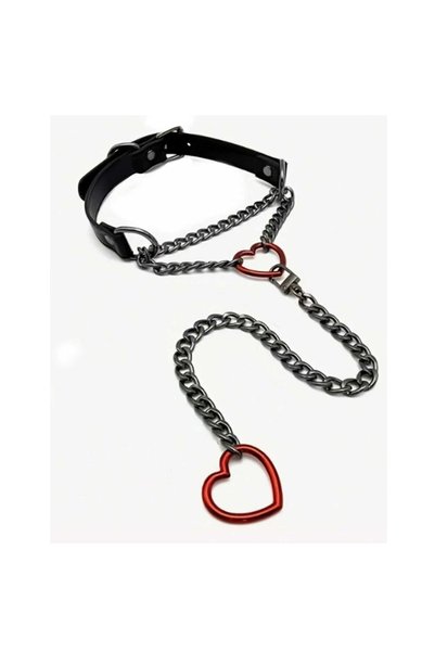 Choice1 Black Halloween Punk Gothic Pu Leather Fashion Personality Trend Neck...