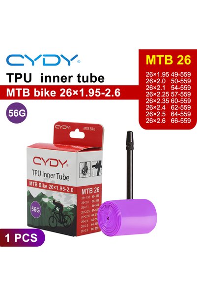 Choice 45 مم 26x1.95-2.6 قطعة واحدة من أنبوب داخلي من مادة TPU للدراجات الجبل...
