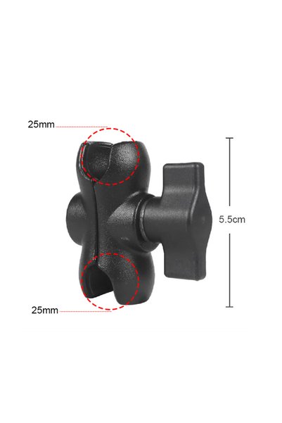Choice9 A Universal 1'' Inch Ball Mount Accessories Double Socket Arm Clamp B...