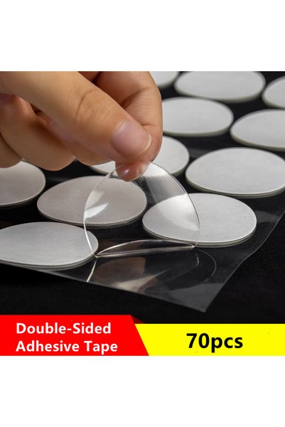 Choice1 10 مم - 70 قطعة 50/70 قطعة شريط لاصق شفاف دائري بدون أثر قابل للإزالة...