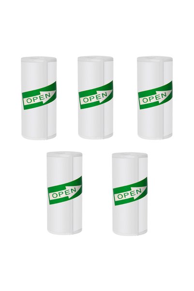 Choice5 5pcs white sticker Colorful Label Sticker 57*25MM Self-adhesive Roll ...
