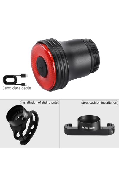Choice 0701368 Two Bracket WEST BIKING Bike Tail Light Smart Sensing MTB Road...