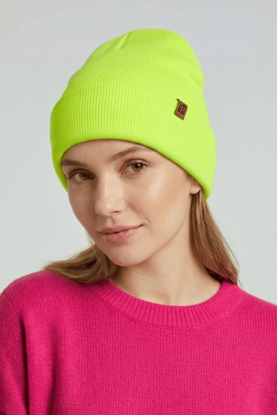 Sofist İstanbul Neon Yellow Unisex Basic Beanie Lp Collection Folded Neon Yel...