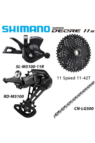 Choice 11-42T Black W SHIMANO DEORE M5100 1X11Speed Groupset RAPIDFIRE PLUS S...