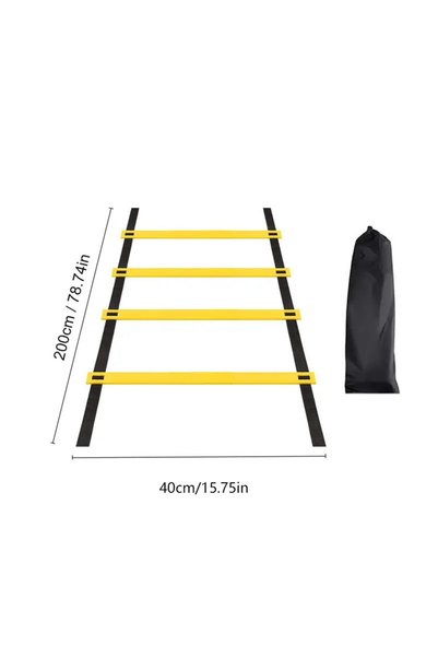 Choice 2M 4Rung Sports Agility Ladder Football Adjustable Nylon Strap Jumping...