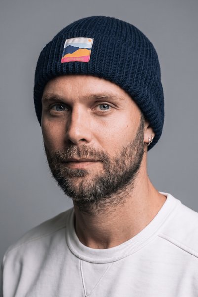 Sofist İstanbul Navy Blue Unisex Beanie Navy Blue Woven Label Soft Washed Woo...