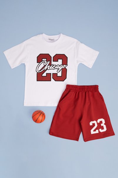 Fulla Moda 100% Cotton Number and Text Printed Boys' Set
