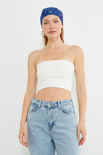 Fulla Moda Basic Covered Strapless Bustier