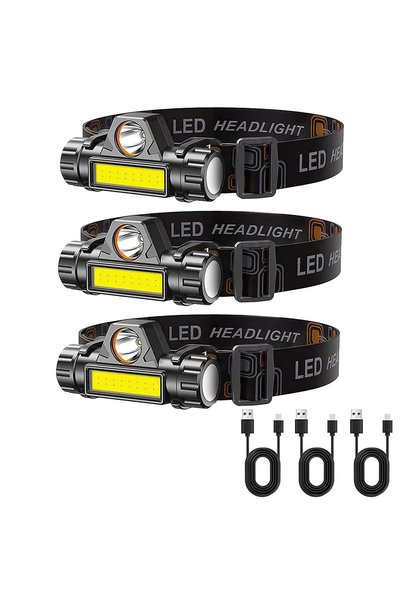 Choice 3Pcs 1-5PCS Rechargeable COB LED Headlamp Strong Magnetic Powerful Hea...