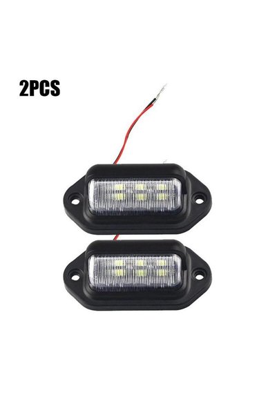 Choice 2pcs black 1/2pc 6 LED Car License Number Plate Light For SUV Truck Tr...