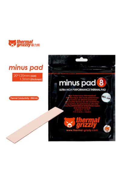 Choice3 120x20x1.5mm Thermal Grizzly Minus Pad 8 Thermal Pad 8.0W/ Motherboar...