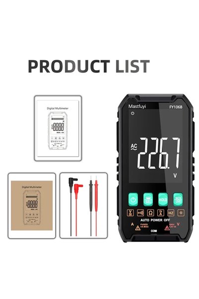 Mastfuyi FY106B Mini Digital Multimeter Smart Electrician Tester For DC/AC Vo...