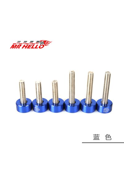 Choice6 BL M6 6 Pcs/Pack JKdreamer Aluminum Fender Washers and Bolt for honda...
