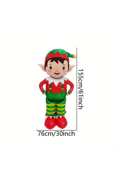 Choice Other 1pc 1/2pcs 61 Inch Standing Christmas Elf Balloons, Indoor and O...