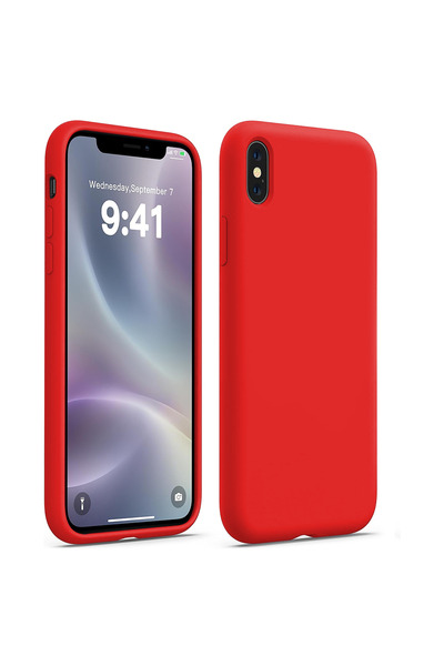 Casey Studios Husă de silicon pentru iPhone X/XS, cu microfibră, subțire, de ...