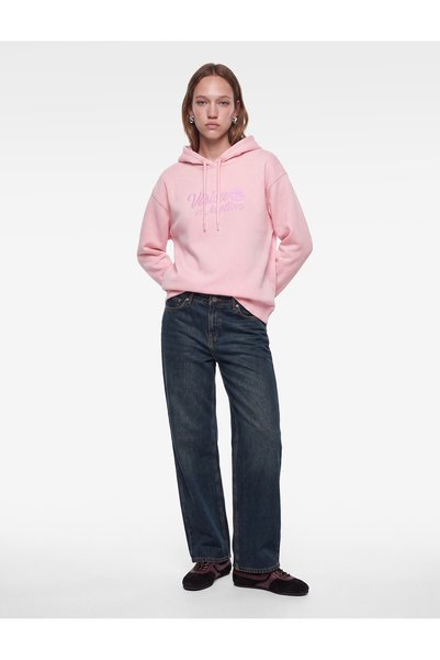 Koton Comfortable Fit Long Sleeve Hooded Sweatshirt with Printed Back