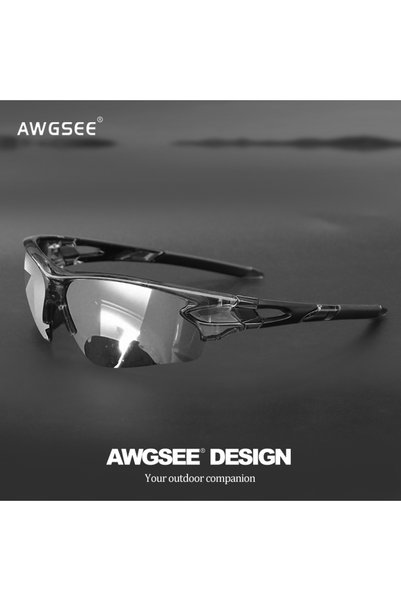 Choice4 c8 sliver Sports Sunglasses for Men & Women – Semi-Rimless UV400 Prot...
