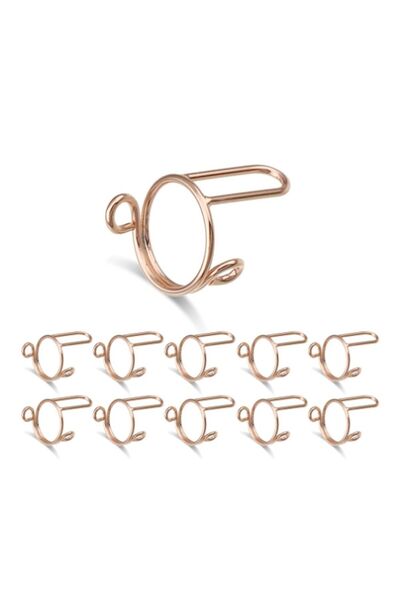 Choice1 Rose Gold High Quality for False Nail Nail Rings Reusable for French ...